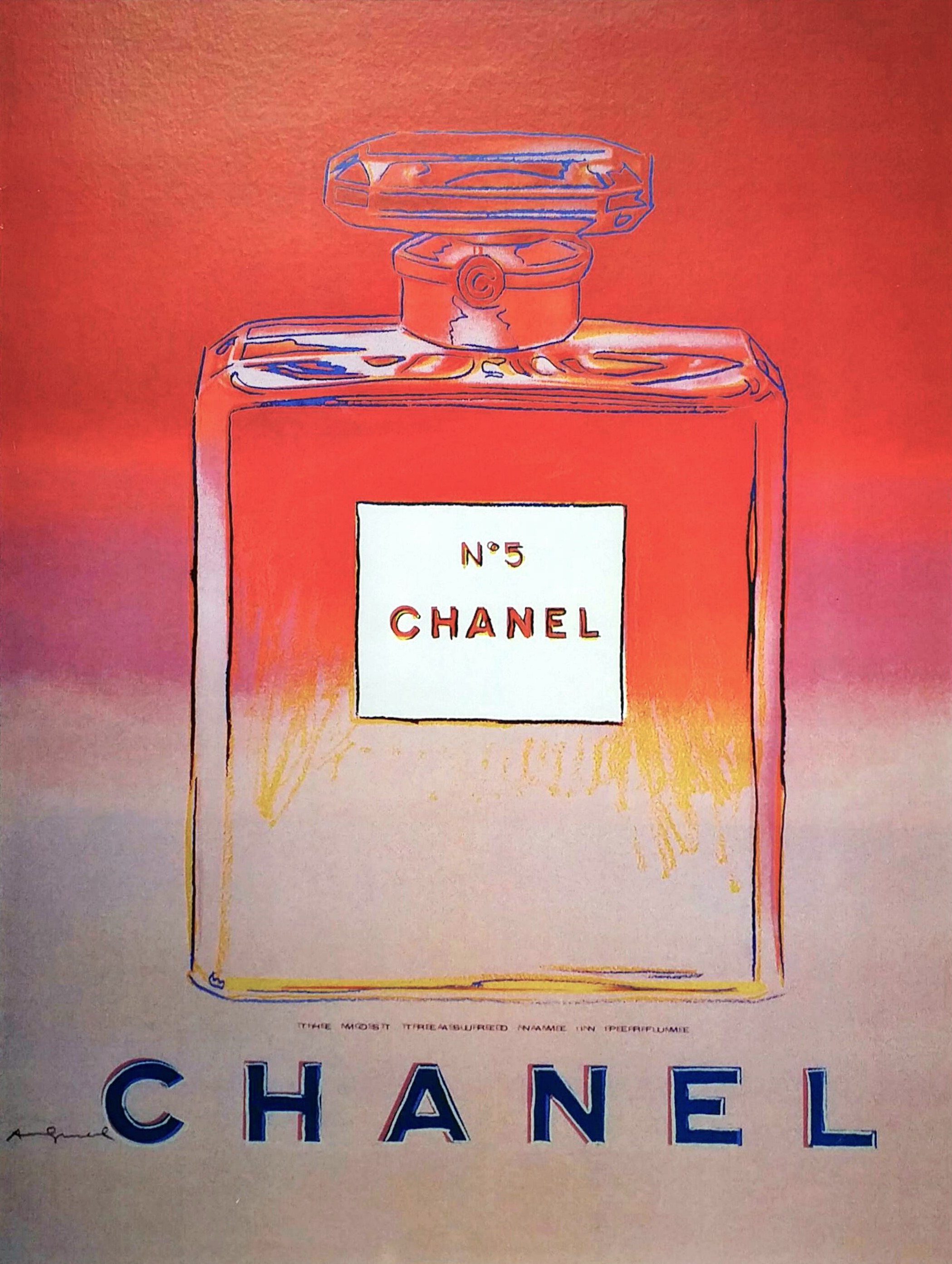 アンディ・ウォーホル – CHANEL No.5 ①（リトグラフ 画面 71.2×49.8cm 