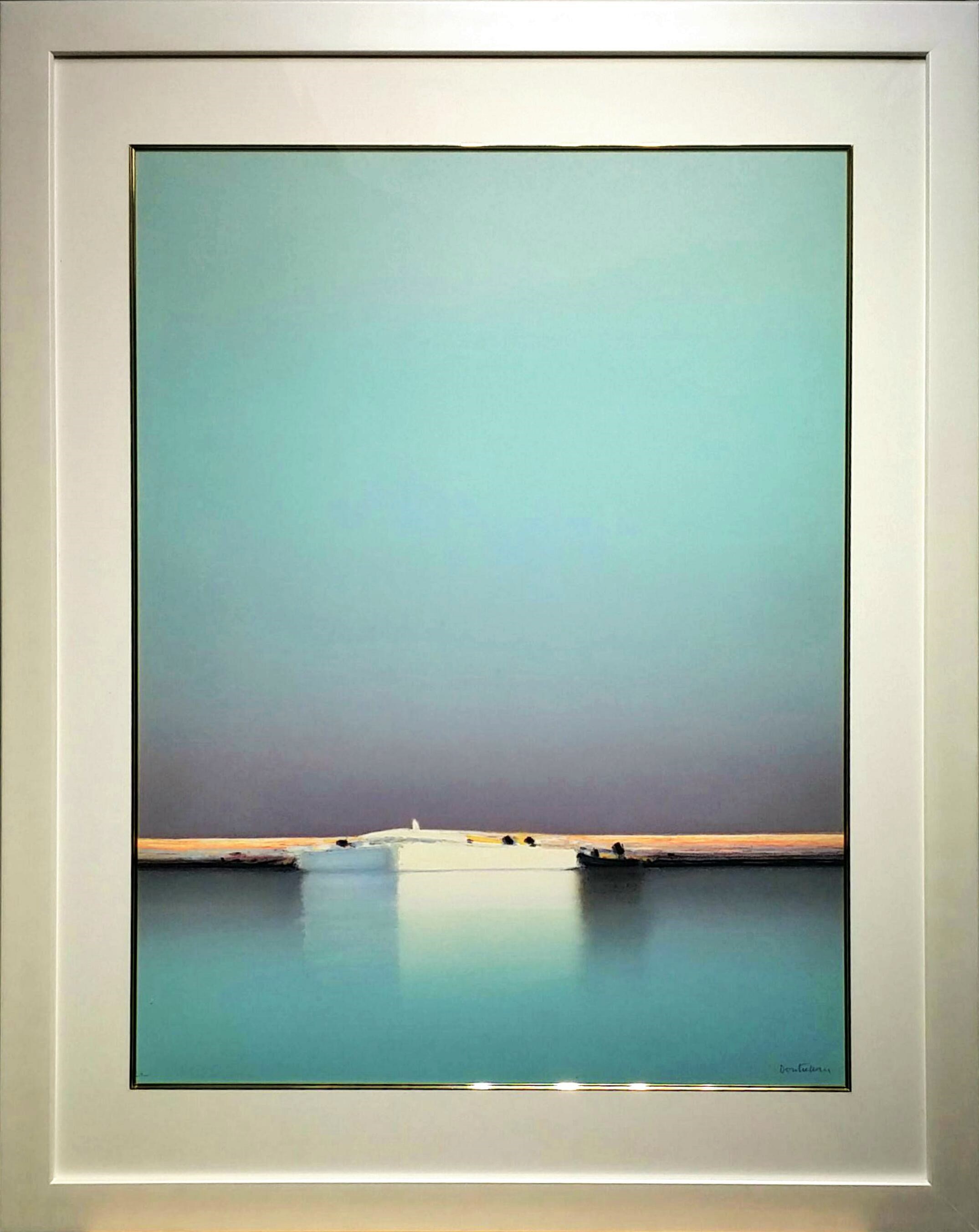 日本売り油絵　 ピエール・ドートルロー作　海岸風景　 Ｍ10号　処分特価　売切 自然、風景画