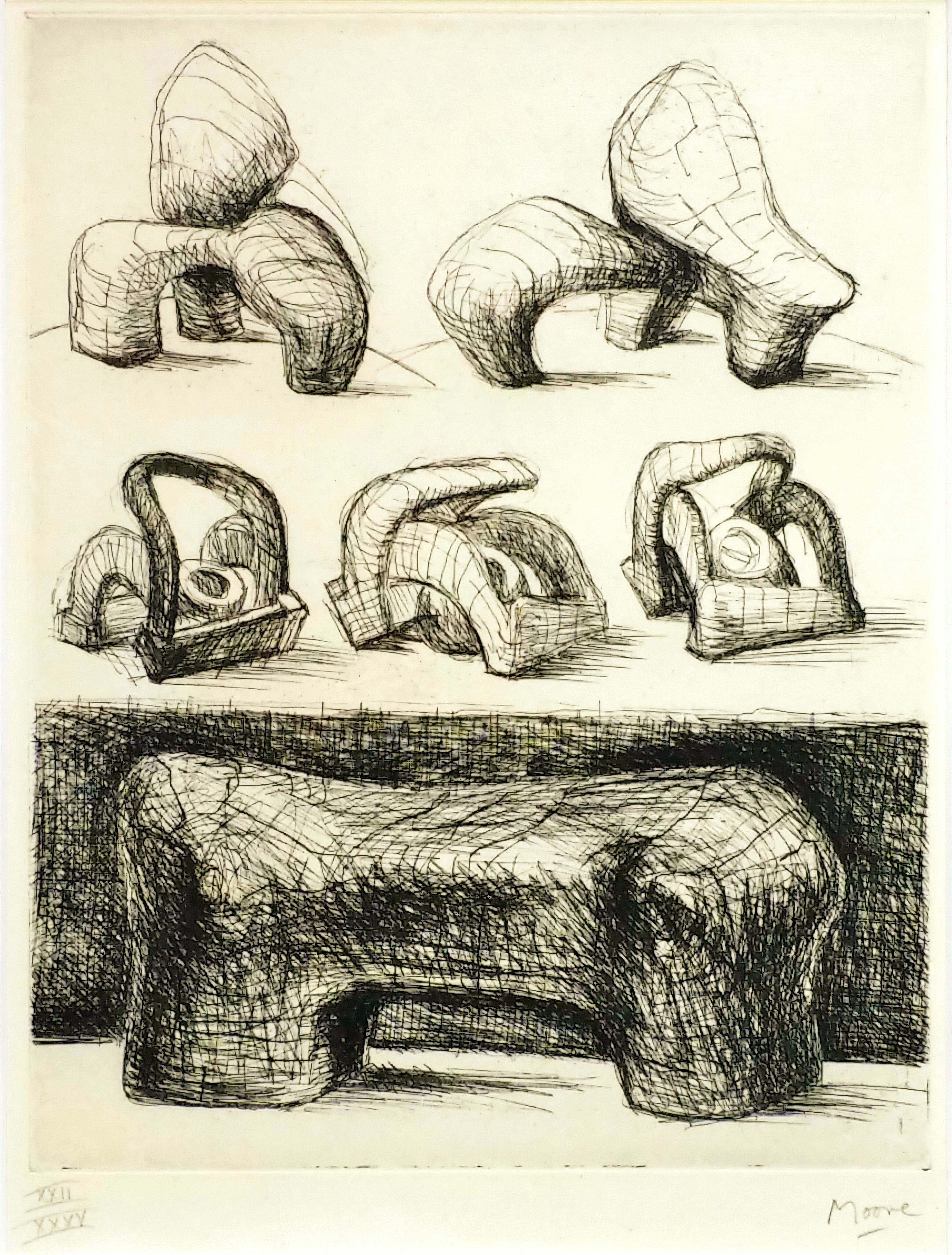 未着用品■英語美術洋書 ヘンリー・ムーア 彫刻・ドローイング作品集 第1,2,3巻 (全6巻の内) 有機的抽象 作品集