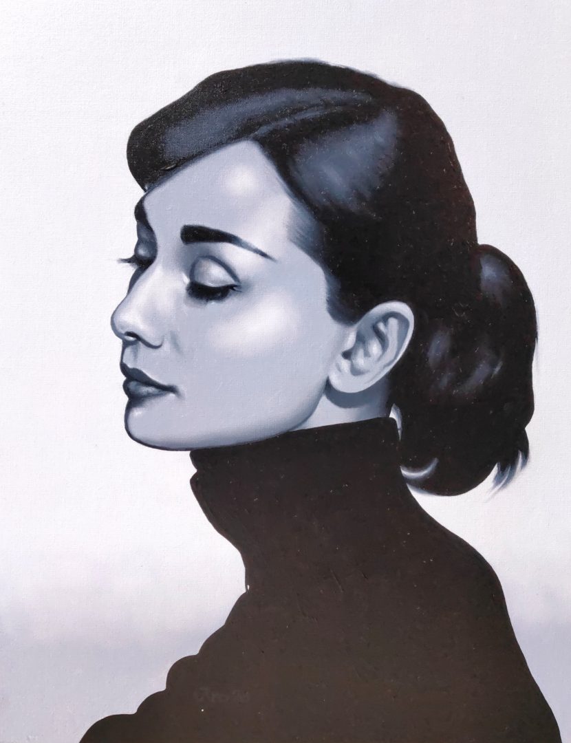 Portrait-Audrey-Hepburn-I」油彩6号2101-02.jpg