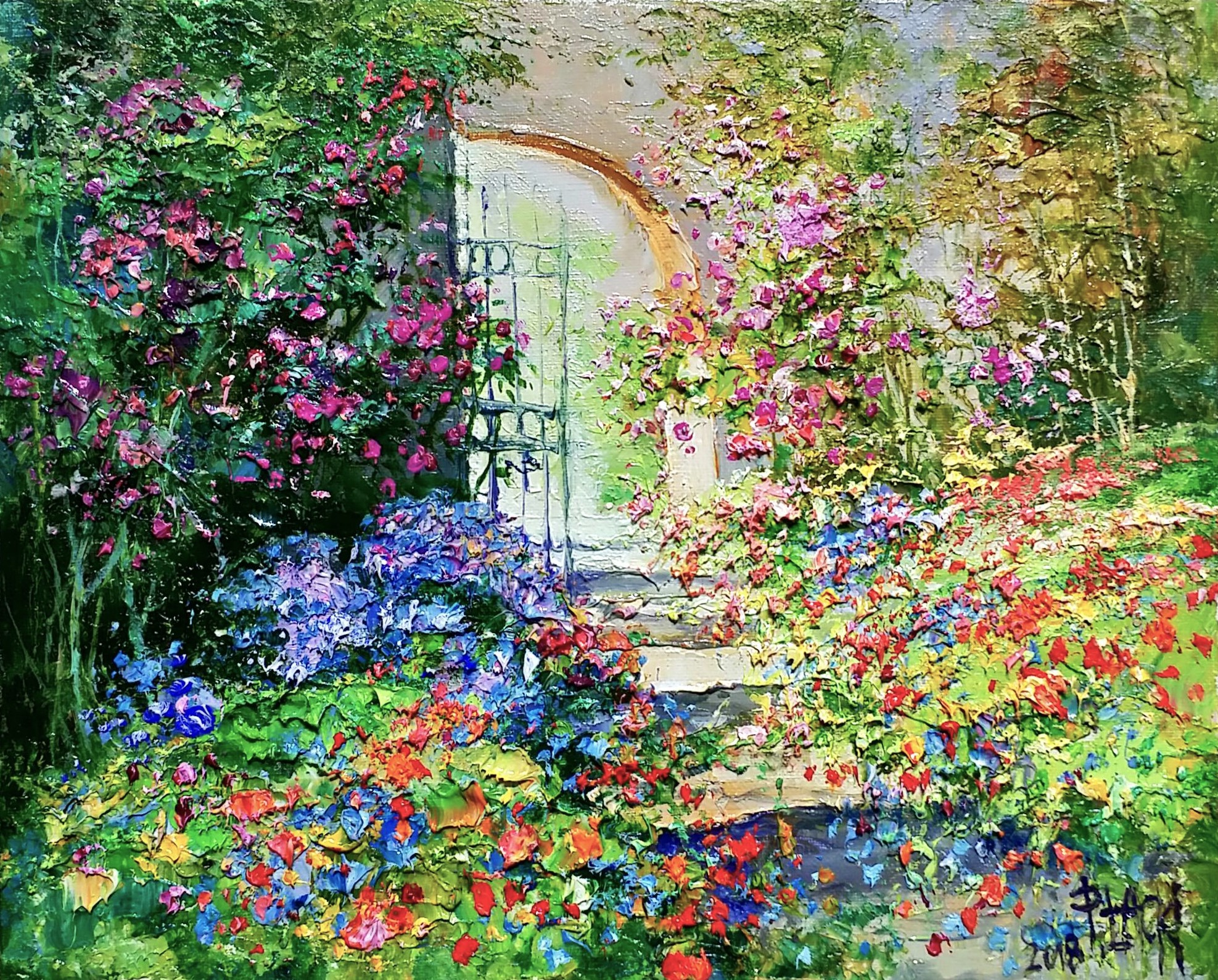 Entrance-to-garden」油彩3号1808-01.jpg