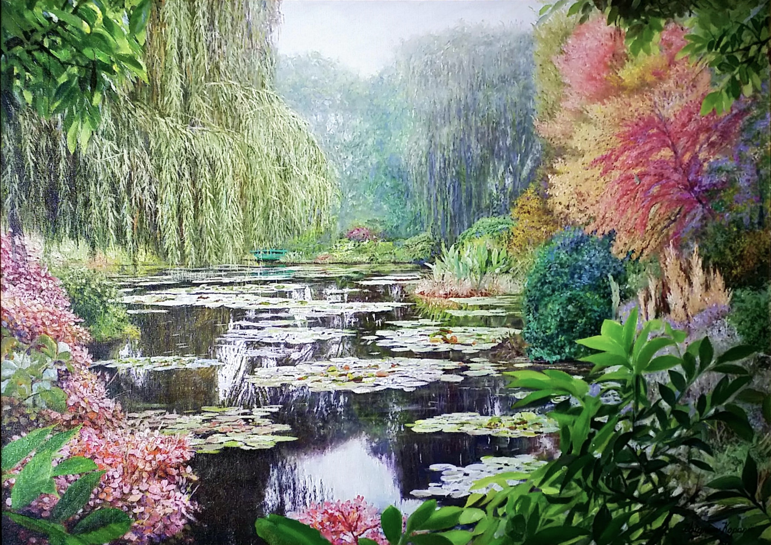 Monet-garden-in-autumn」油彩50×70cm.jpg