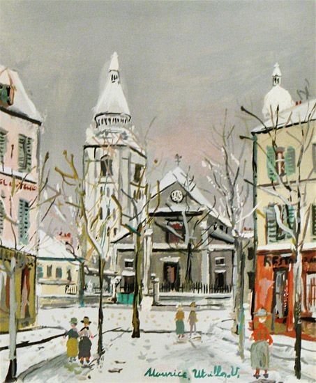 モーリス・ユトリロ – サンピエール教会-霊感の村(1950年