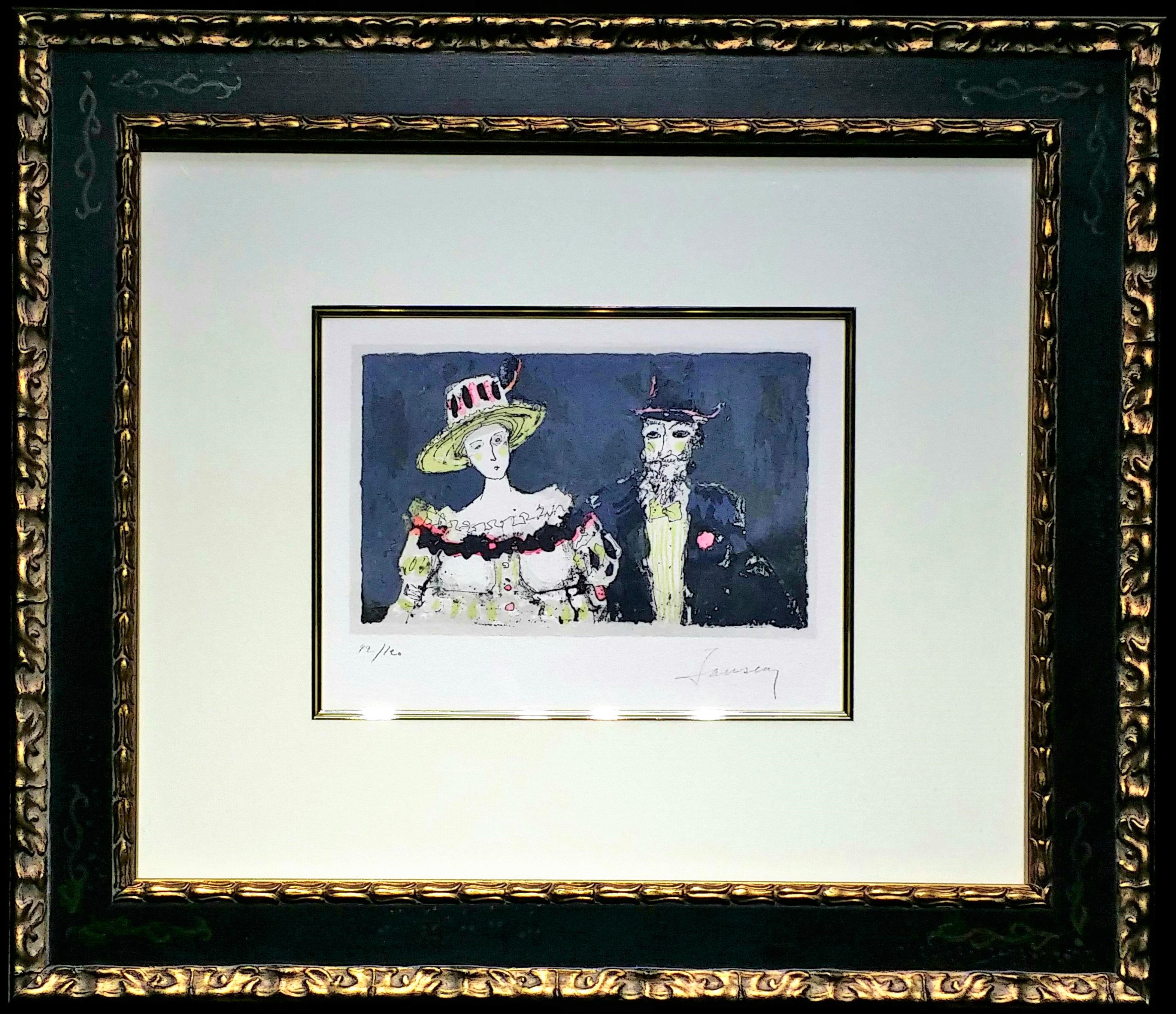 ジャンセン – 桟敷席（リトグラフ 画面 15.7×20.8cm） :: 画廊アートエミュウ - Art EMY／ユトリロ、ジャンセン、フランス美術、プラハ美術、現代アート - 絵画買取