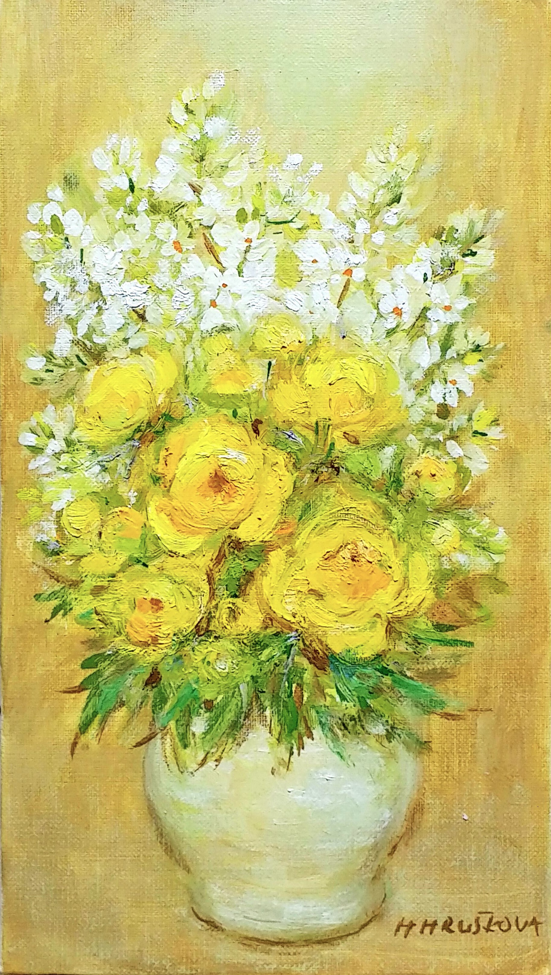Yellow-flowers」油彩4号1808-29.jpg
