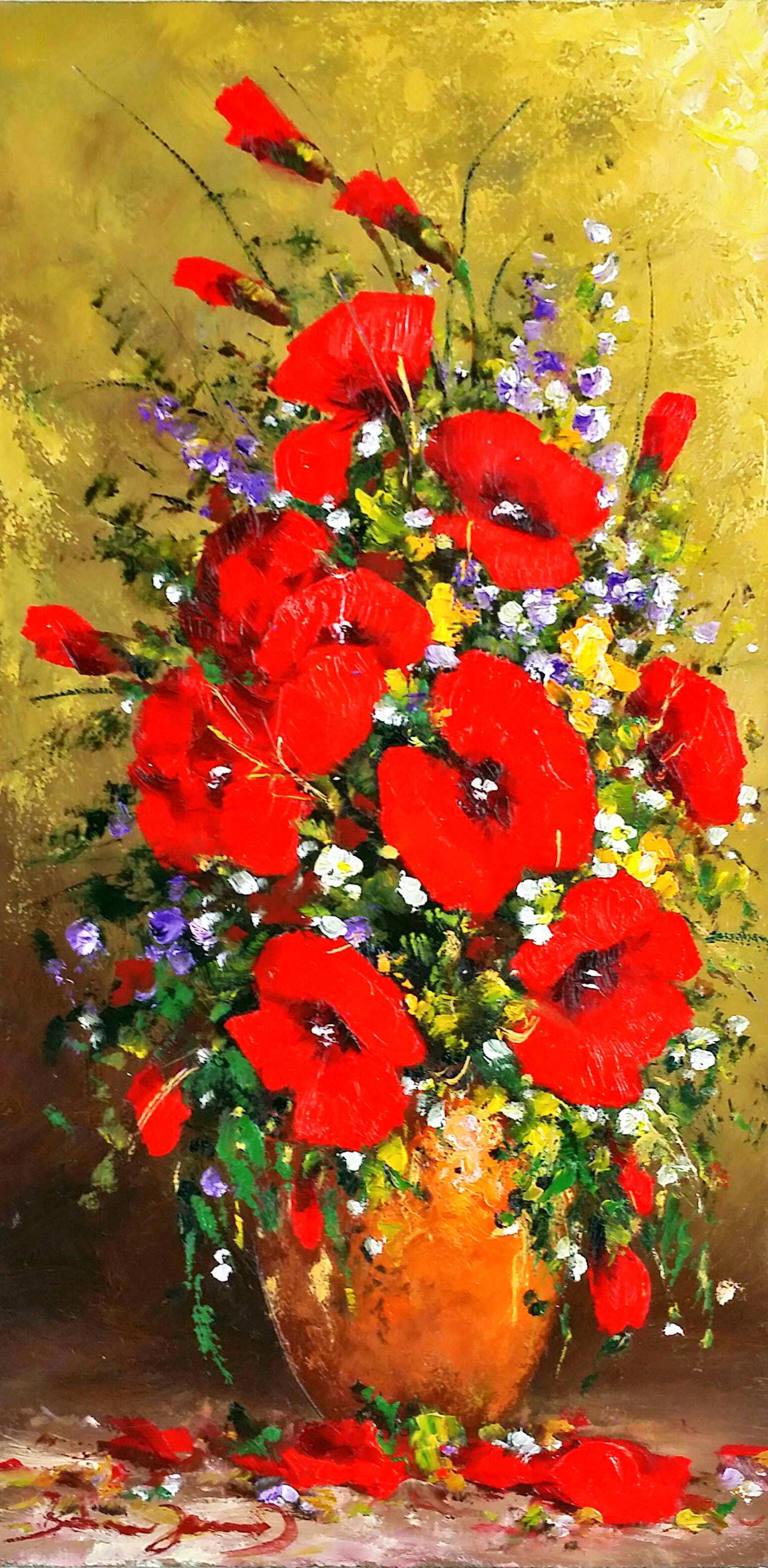 Field-flowers」油彩40x20cm.jpg