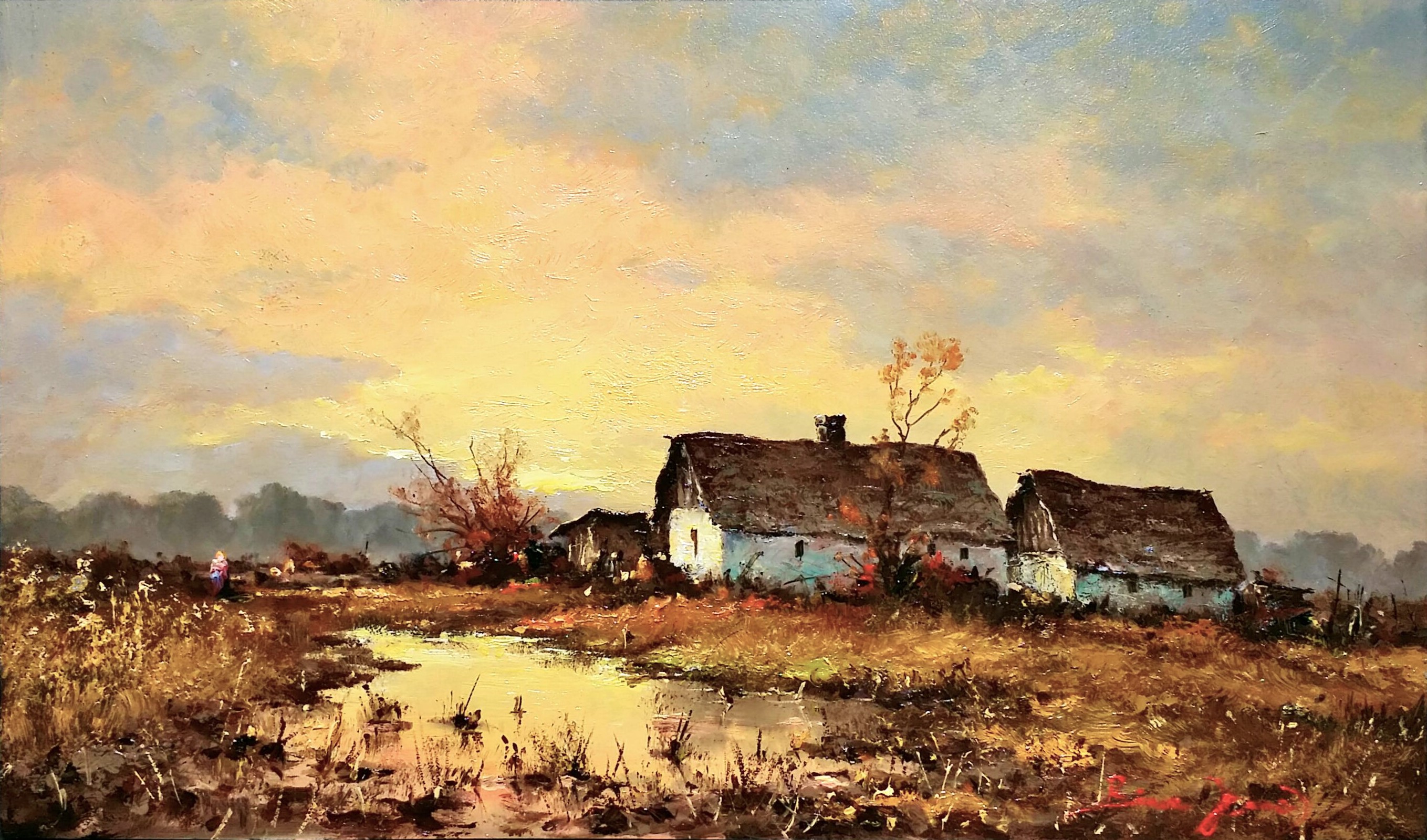 J「Farm-house-after-rain」油彩6号1810-11.jpg