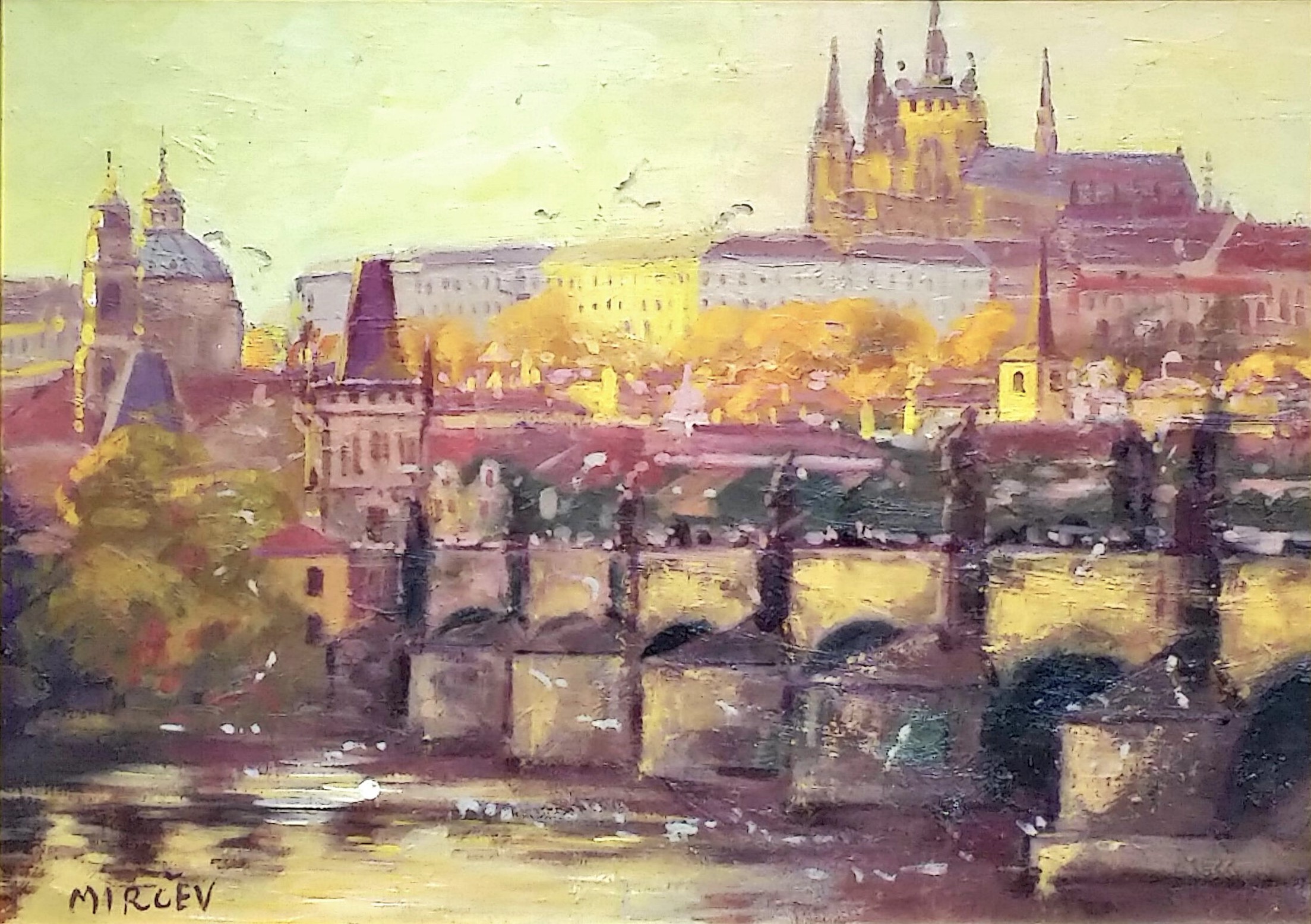 Evening-Prague」油彩24.5×34cm.jpg