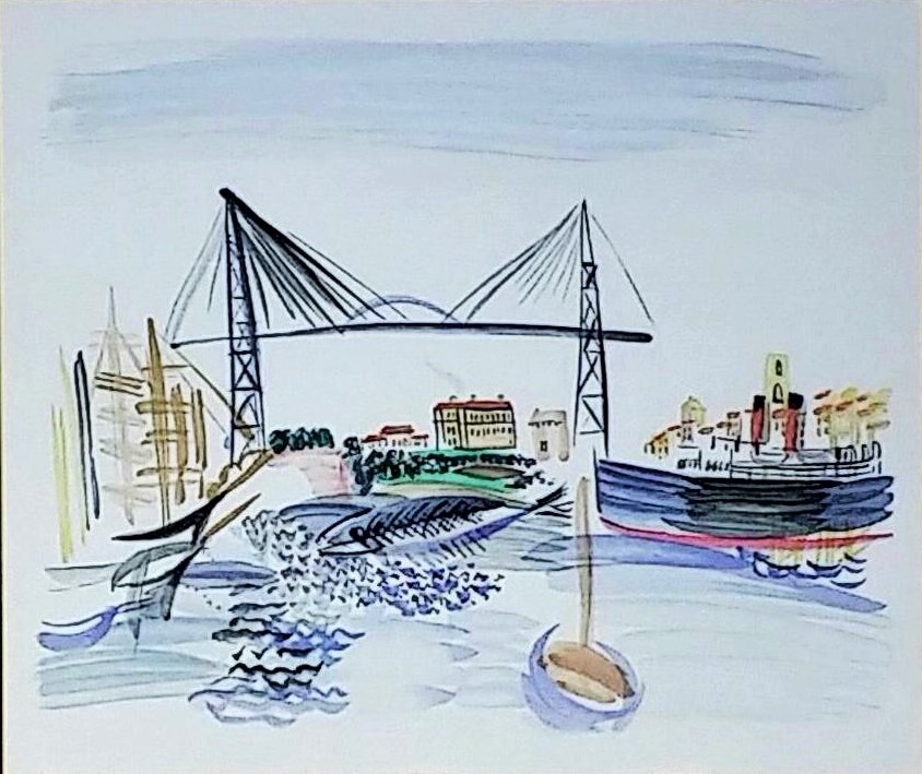ラウル・デュフィ – 古い港 -強いられたヴァカンス-（木版画 ） - 画廊 