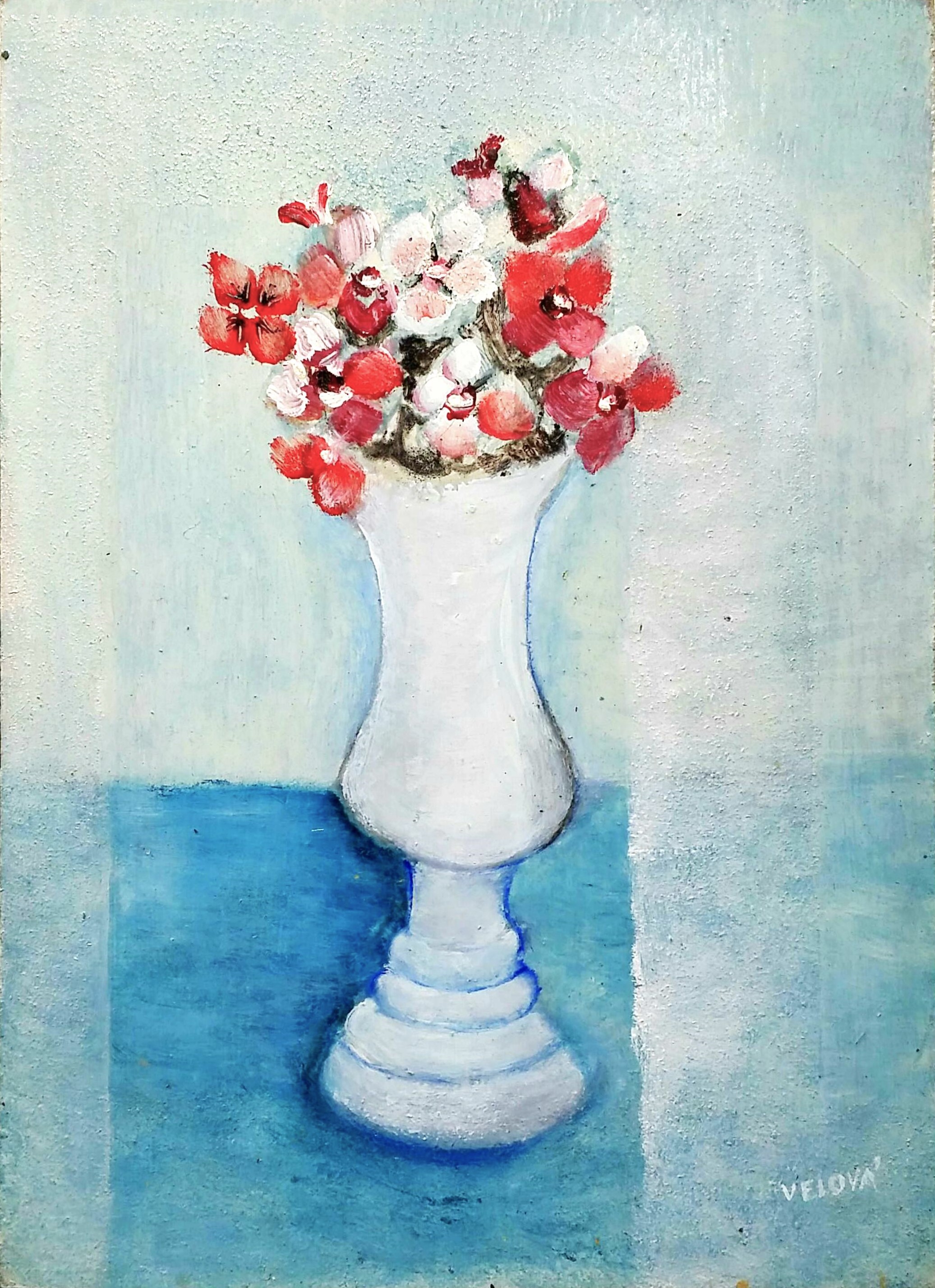 Flower-in-white-vase」油彩4号1810-17.jpg