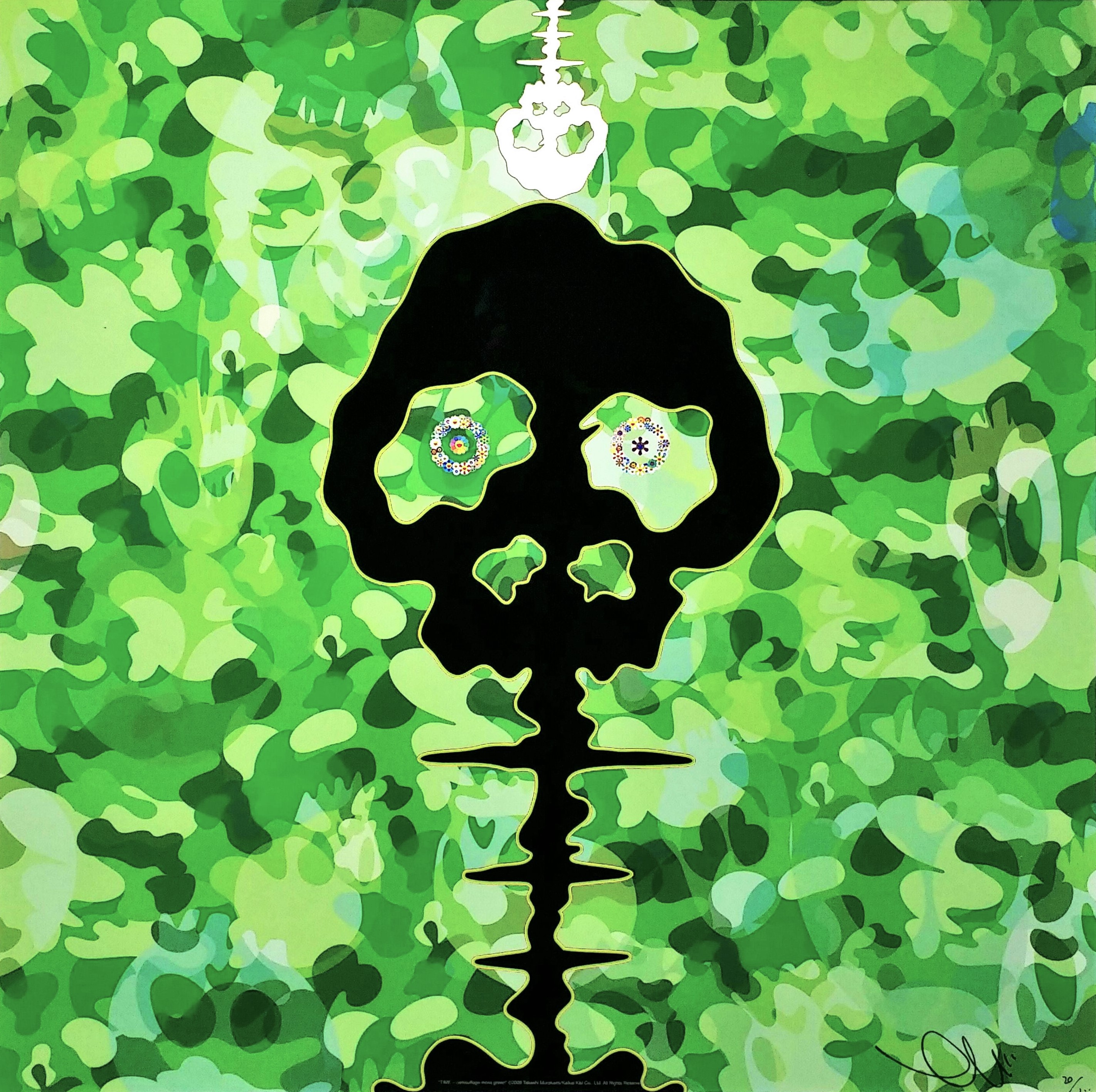 TIME-camouflage-moss-green」オフセットリトグラフ49×49cm1.jpg